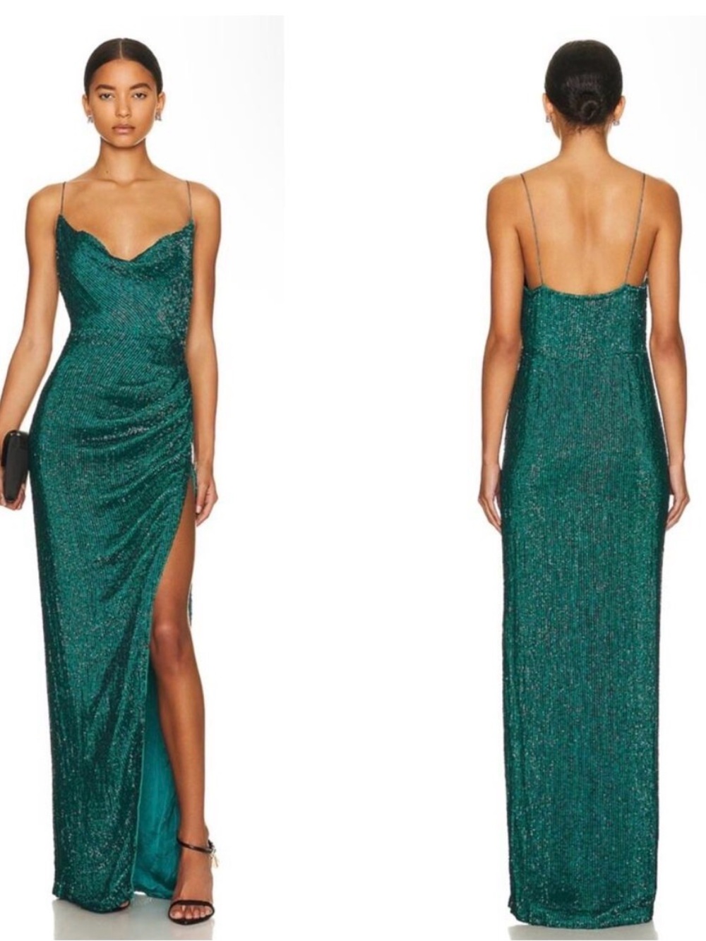 NWT Retrofete Katya Sequin Dress | Green | XS - Picture 3 of 9